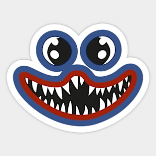 Creepy Face Creature Costume for Boys Anime Blue Fur Wuggy Sticker